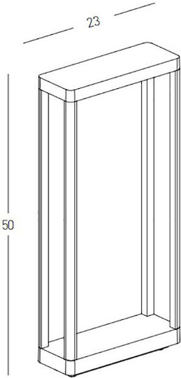Zambelis Lights Ηλιακό Φωτιστικό Δαπέδου 8W 587lm με Θερμό Λευκό Φως 3000K IP65