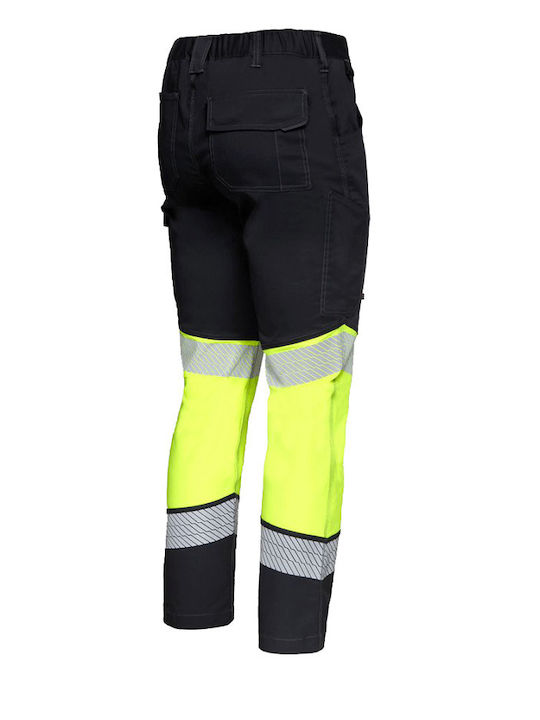 Stenso Reflektierend Arbeitshose Gelb