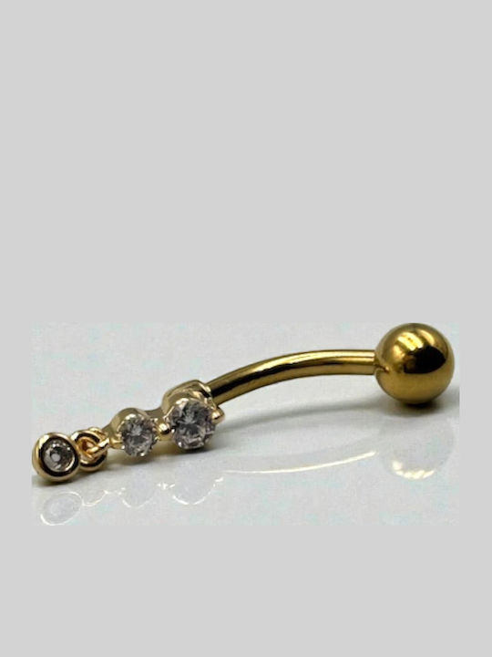 Bauchnabel Piercing aus Vergoldetem Stahl