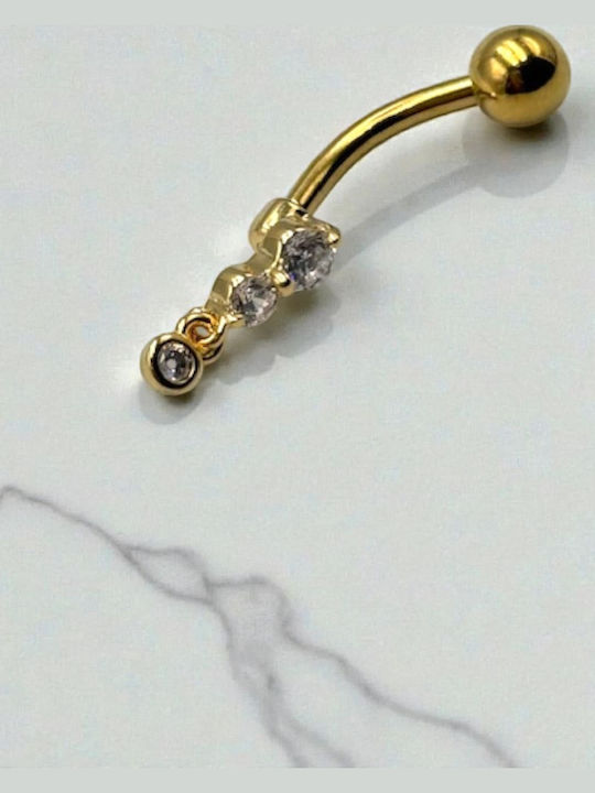 Bauchnabel Piercing aus Vergoldetem Stahl