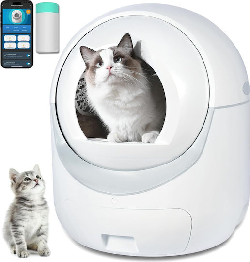 Katzentoilette Selbstreinigend Weiß