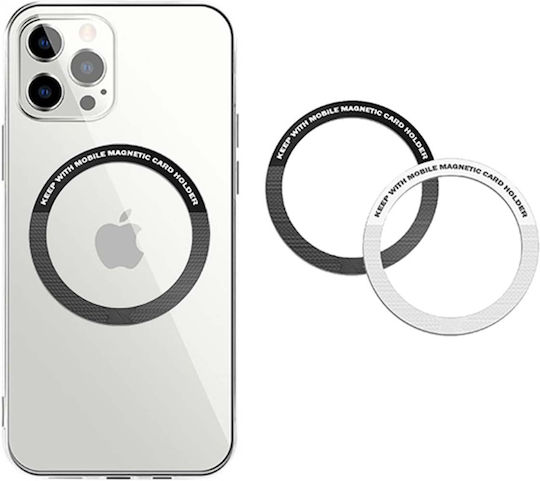 Jaym 2-pack Magsafe Magnetic Rings Smartphone Black Silver