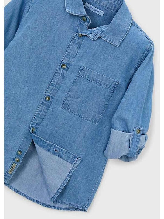 Kinder Hemd Langarm Denim Jean