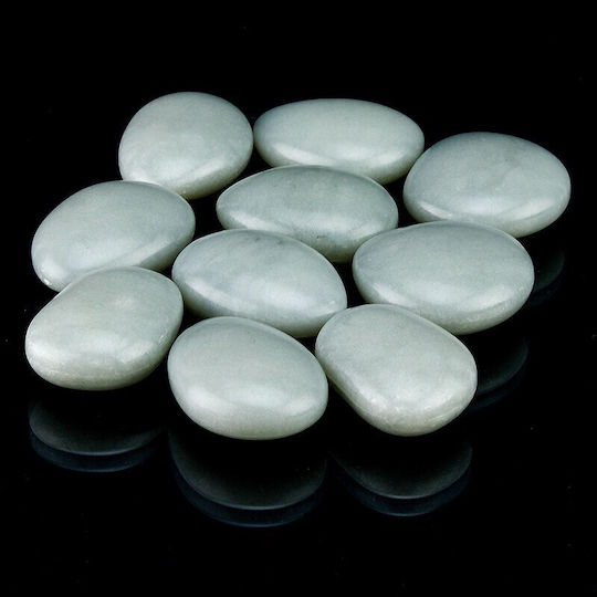 Glow Aqua Luminous Phosphorescent Pebbles 4 Cm Diameter 10 Pieces