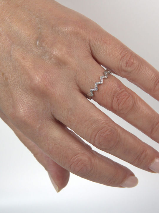 Damen Ring mit Zirkonia aus Silber