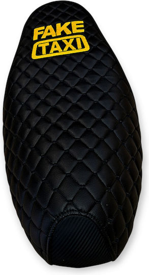 Zx130 Kawasaki Quilted Baklavadoto Seat Cover Black Stitching Yellow Logo Fake Taxi