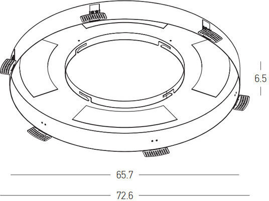 25205 Trimless Πλαισιο 25199 25200 Led Φωτιστικα Σαγρε Λευκο 25205