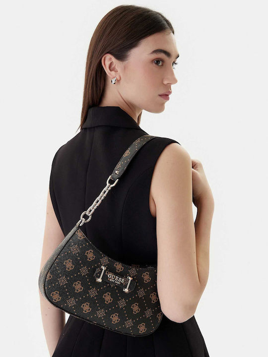 Logo Damentasche Schultertasche Schwarz