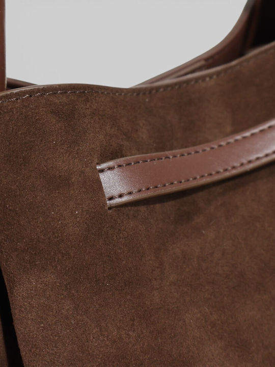 Damentasche aus Leder Suede Braune