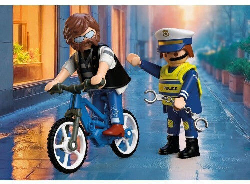 Playmobil City Action Police Officer And Bicycle Thief for 4+ years old years old