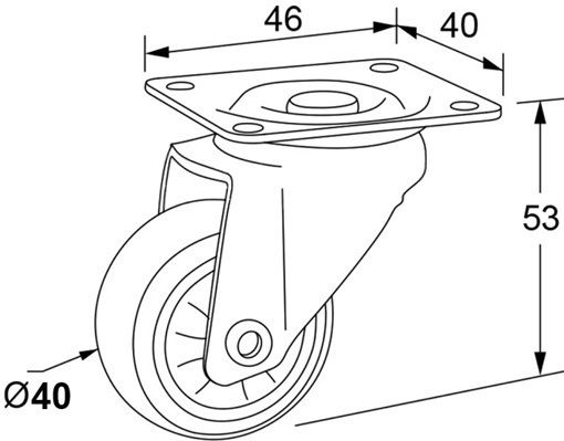 Finetto Furniture Wheel made of Metal Mocha