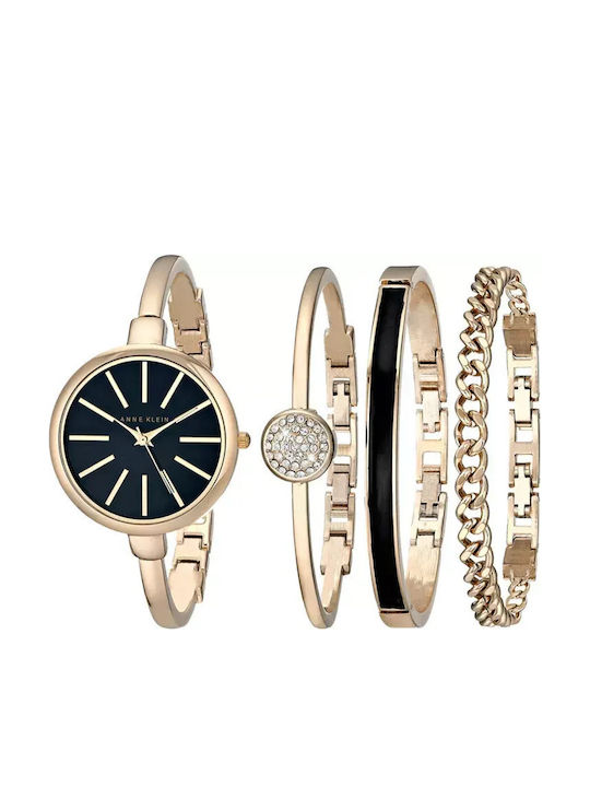 Ak/1470gbst Anne Klein Womens Watch Set 3 Bracelets