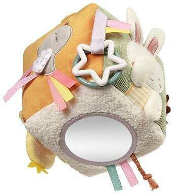 Babyono Baby Aktivitätsspielzeug Würfel Nature aus Stoff mit Sounds für Neugeborene