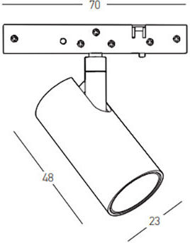 Zambelis Lights LED Warm White Spot in Black Color