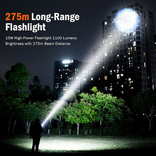 Ledholics Flashlight LED Dual Function with Maximum Brightness 1100lm