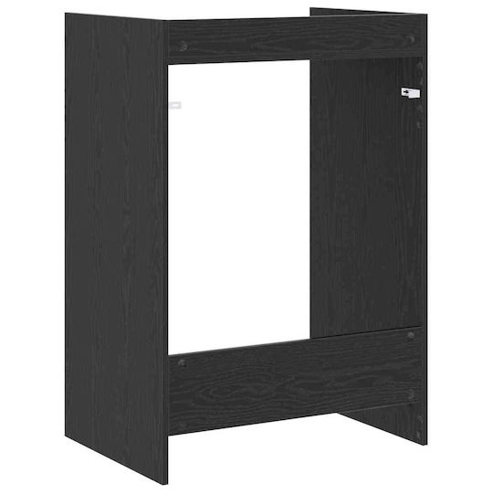 vidaXL Cabinet de baie Mobilier pentru baie L67.5xA48xÎ97cm Negru