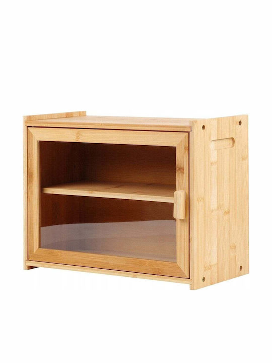 Vilde Ψωμιέρα με Καπάκι από Bamboo Διάφανη 40x20x31cm