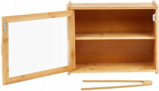 Vilde Кутия за хляб с капак от бамбук Прозрачна 40x20x31см