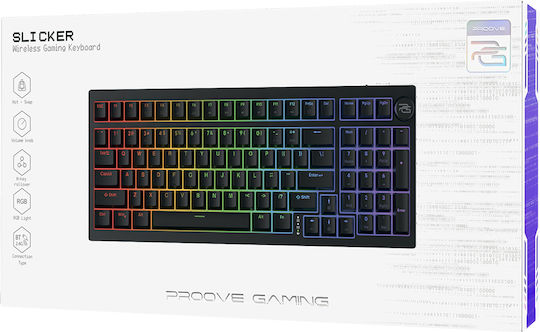 Proove Slicker Drahtlos Gaming Mechanische Tastatur 98% mit Outemu Rot Schaltern und RGB-Beleuchtung (Englisch US)
