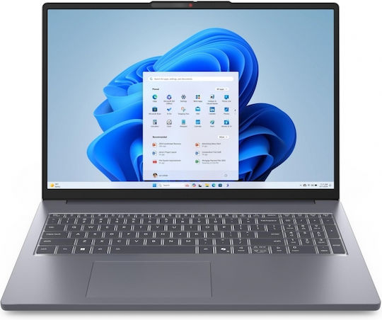 Lenovo IdeaPad Slim 3 16ARP10 16" IPS FHD+ (Ryzen 5-7535HS/16GB/512GB SSD/Без операционна система) Luna Grey (US Клавиатура)