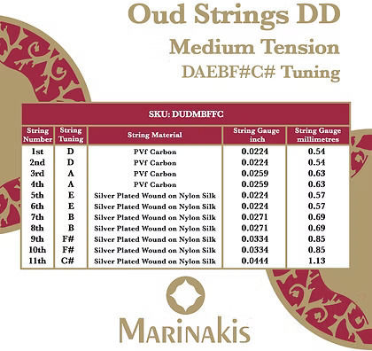 Marinakis Medium Dd Χορδές Ούτι Daebf#c#
