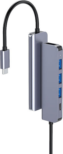 Platinet Hub 4 Θυρών USB 3.2 με σύνδεση USB-C / USB-A