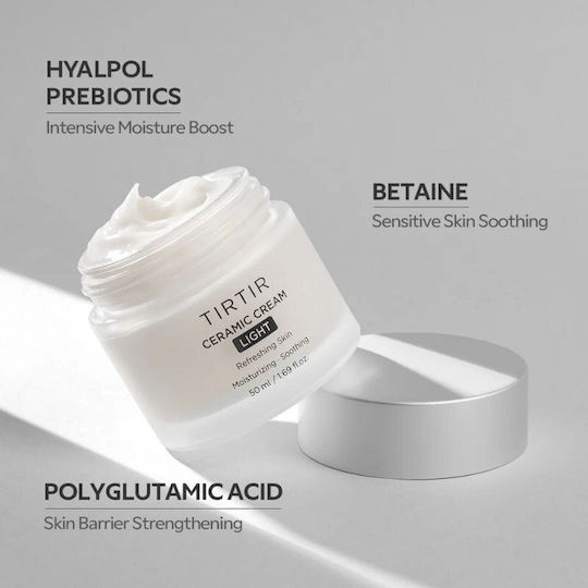 Tirtir Ceramic Light Moisturizing Face Day Cream with Hyaluronic Acid & Ceramides 50ml