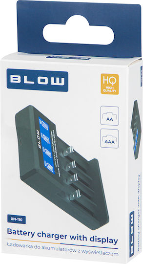 Blow USB Ladegerät 4 Batterien Li-Ion/Ni-MH Größe AA/AAA/18650/16340/14500