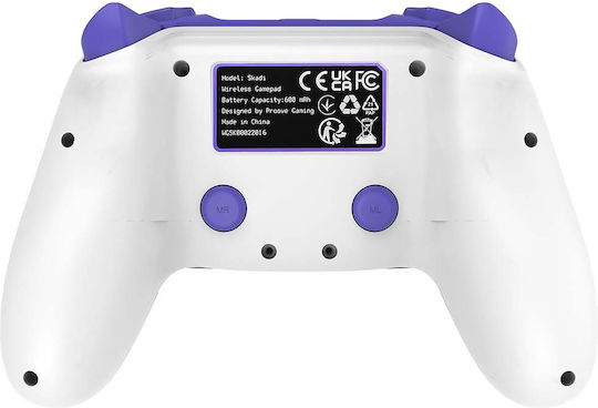 Proove Skadi Kabellos Gamepad für Android / PC / PS4 White/Purple