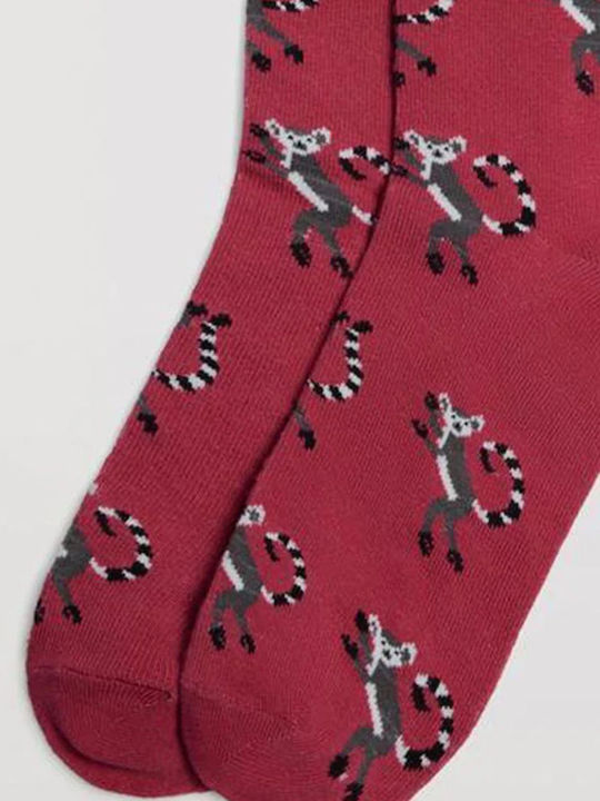 Ysabel Women's Socks Dark Red