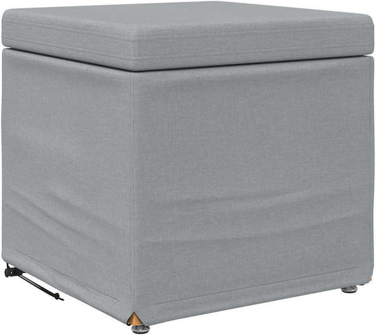Stool For Kitchen Upholstered with Fabric Light Gray