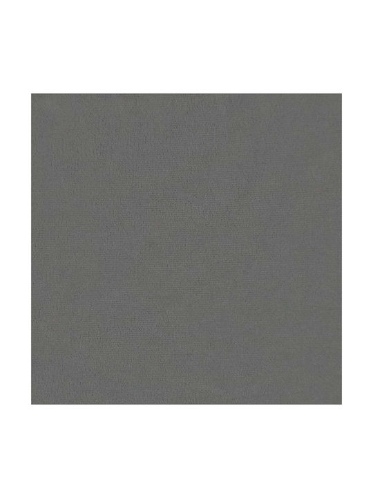 Stool For Kitchen Upholstered with Velvet Dark Grey 41x41x40cm