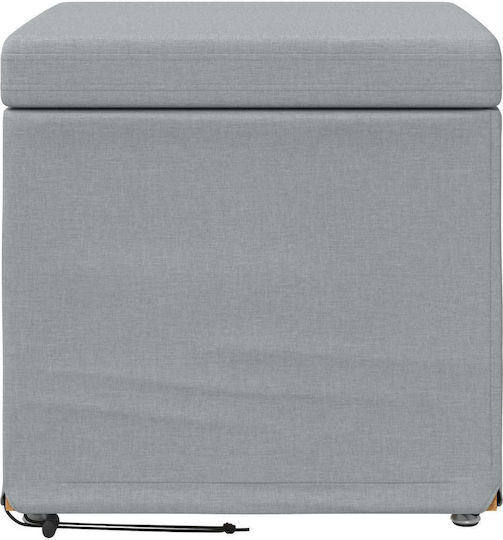 Stool For Kitchen Upholstered with Fabric Light Gray