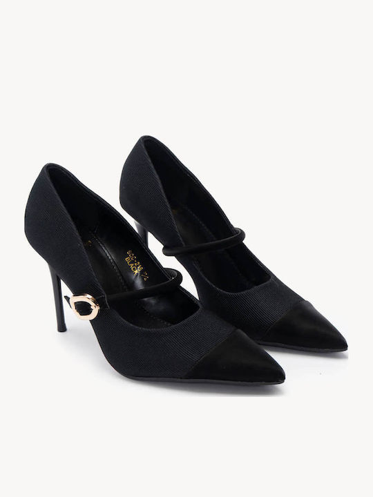Ligglo Suede Μυτερές Γόβες με Λουράκι