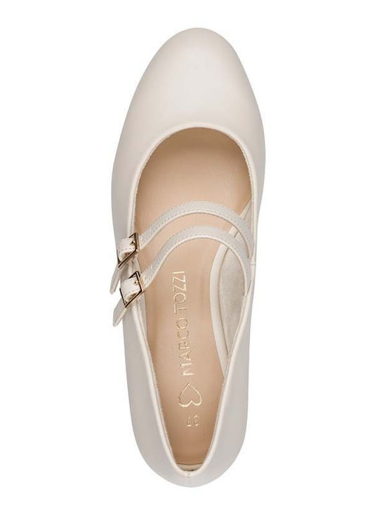 Ecru Heels with Strap