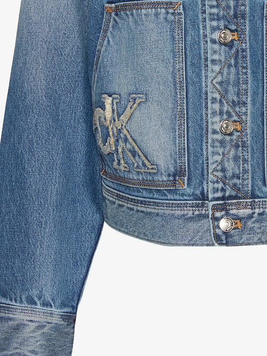 Women's Short Lifestyle Jacket for Winter Blue