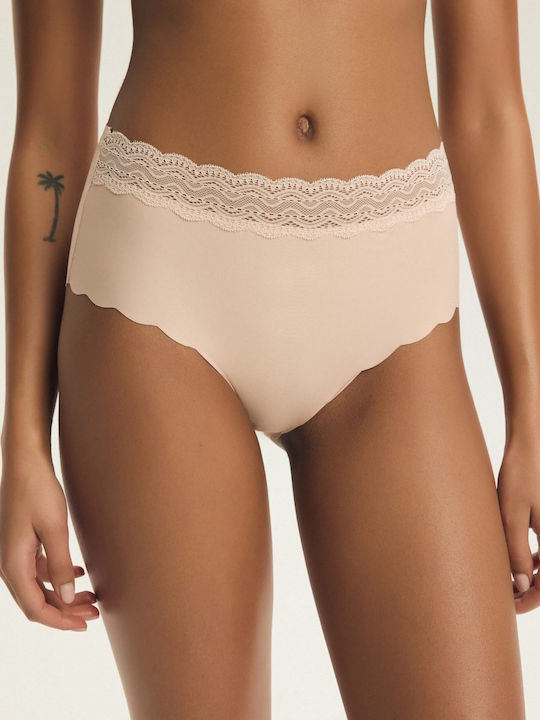 Polly High Waist Women's Slip 2Pack Beige