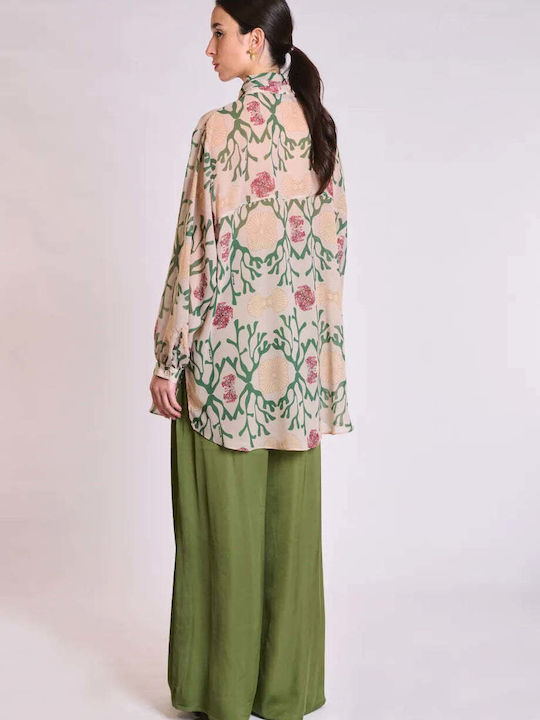 Women's Long Sleeve Shirt Coral