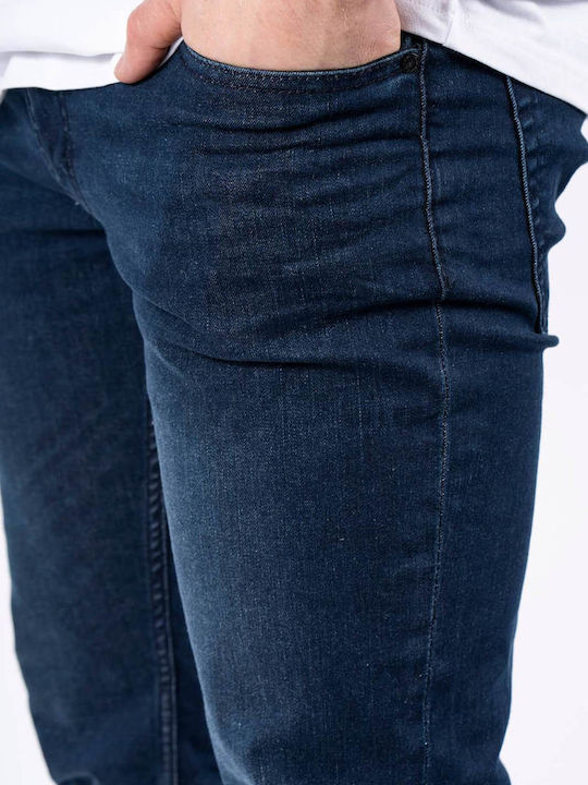 Pantaloni Jeans pentru Bărbați Elastic cu Croială Regular Blue
