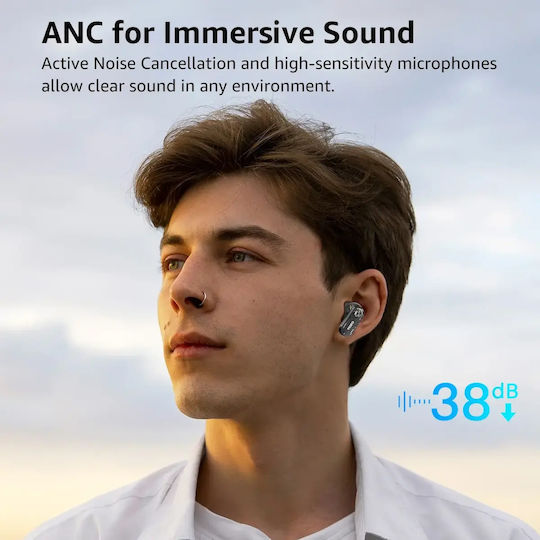 Tozo AeroSound 3 Earbud / In-ear Bluetooth Handsfree Ακουστικά με Αντοχή στον Ιδρώτα και Θήκη Φόρτισης Μαύρα