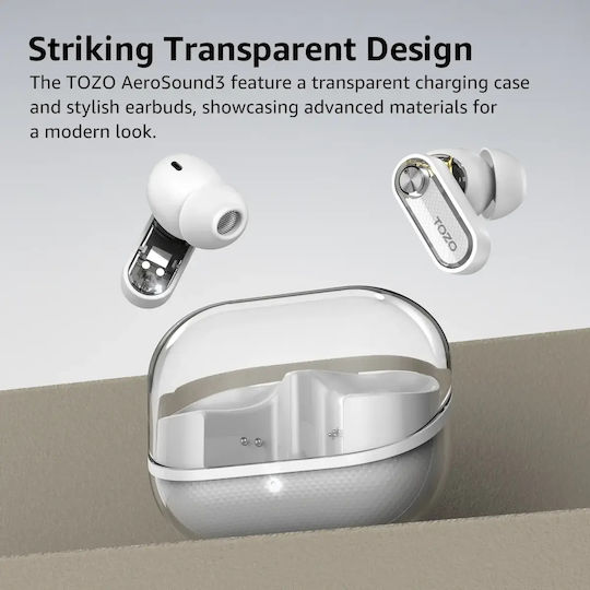 Tozo AeroSound 3 Earbud / In-ear Bluetooth Handsfree Ακουστικά με Αντοχή στον Ιδρώτα και Θήκη Φόρτισης Μαύρα