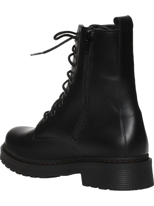 Leather Women's Ankle Boots Black