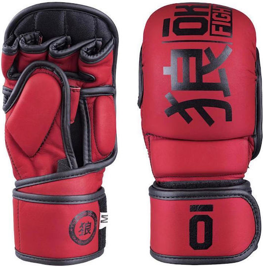 Okami MMA Gloves Training V2 Leather Red