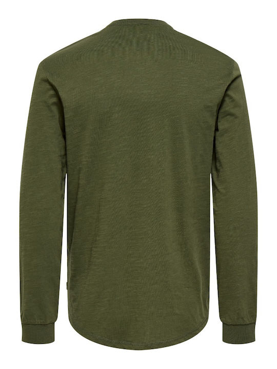 Sons Langarmbluse Olive