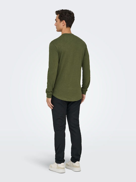 Sons Langarmbluse Olive