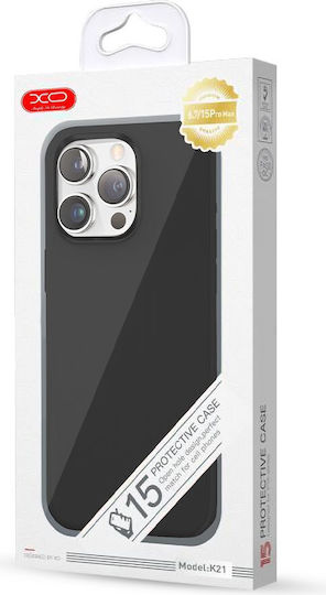 XO Задна корица Силикон Черен (iPhone 15 Pro)