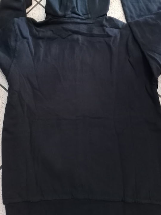 Men's Cardigan with Hood Black