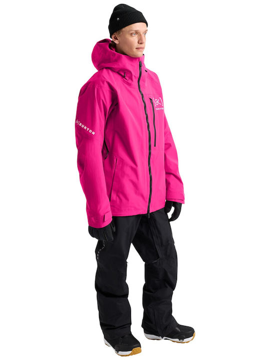 Burton 100021B69PRG Ανδρικό Μπουφάν Gore-Tex για Σκι & Snowboard Φούξια