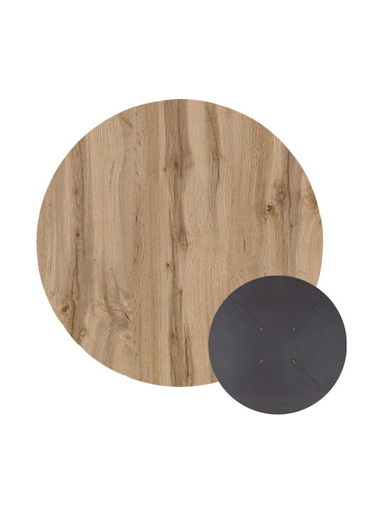 HomeMarkt Round Table Surface HPL Sonoma Oak 60x60x1.2cm HM5841.36 2 Pieces