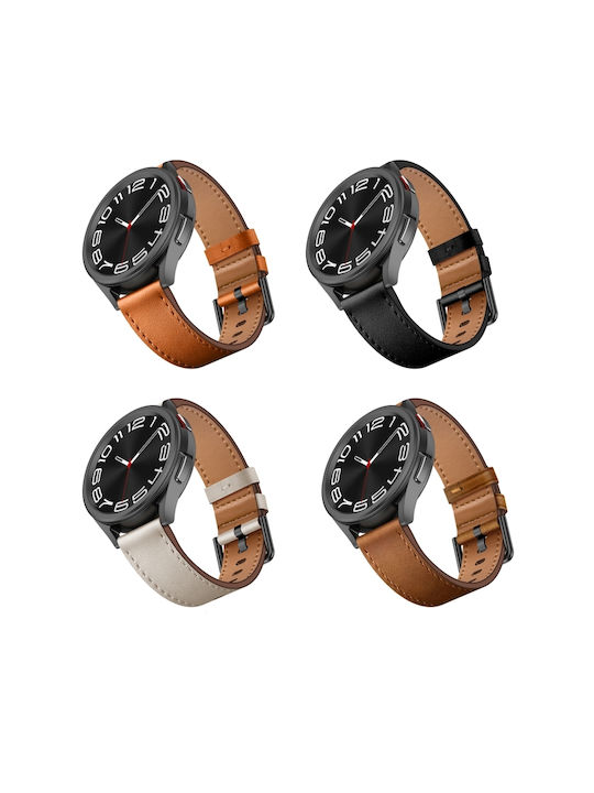 Samsung Galaxy Watch 42mm 20mm Sx Connector Metal Button Switch Leather Watch Band Starlight